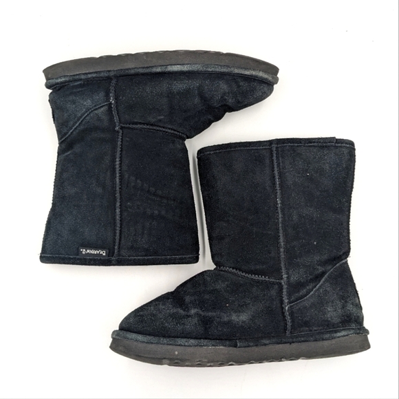 BearPaw Black Suede Boot 7/8 - Picture 1 of 8